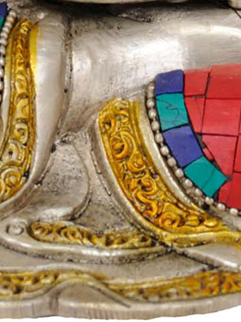 12" Gautama Buddha Interpreting the Law of Dharma In Brass | Handmade | Made In India