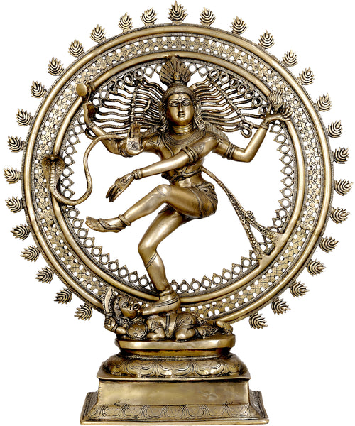 33" Large Nataraja King of Dancers Brass Statue Handmade