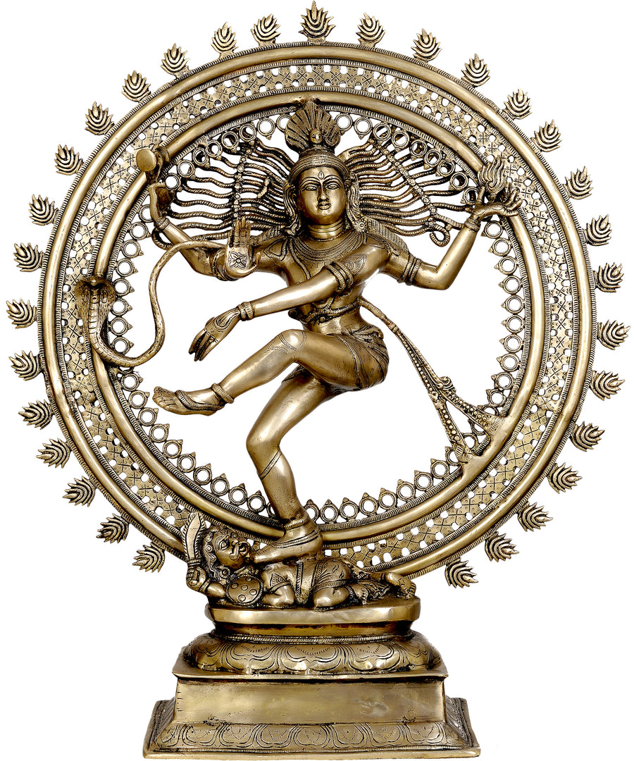 33" Large Nataraja King of Dancers Brass Statue Handmade