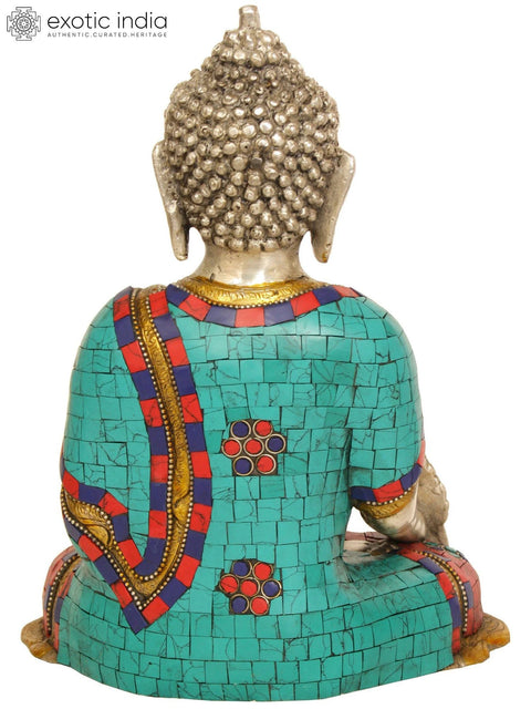 10" Tibetan Buddhist God Bhaishajyaguru (The Medicine Buddha) In Brass | Handmade | Made In India