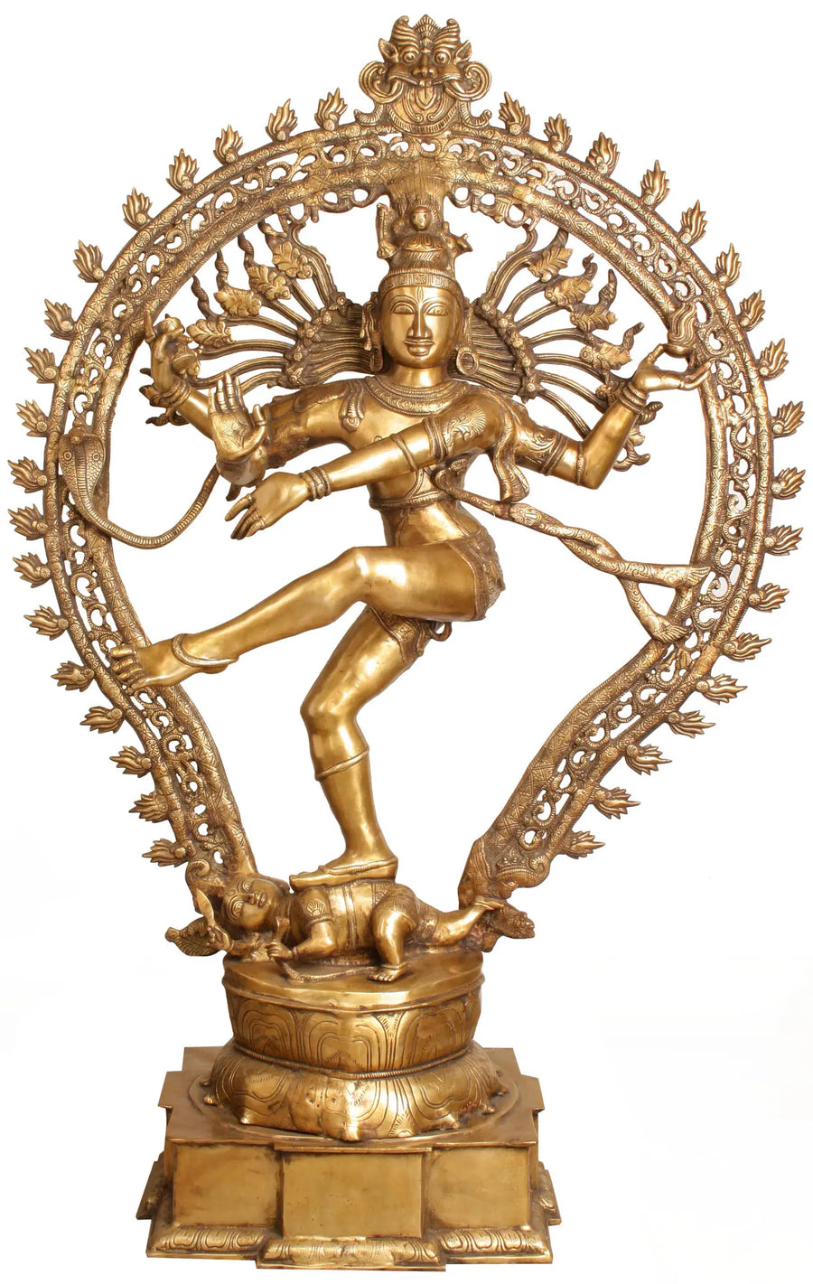 56" Large Nataraja Brass Statue Handmade Home Decor