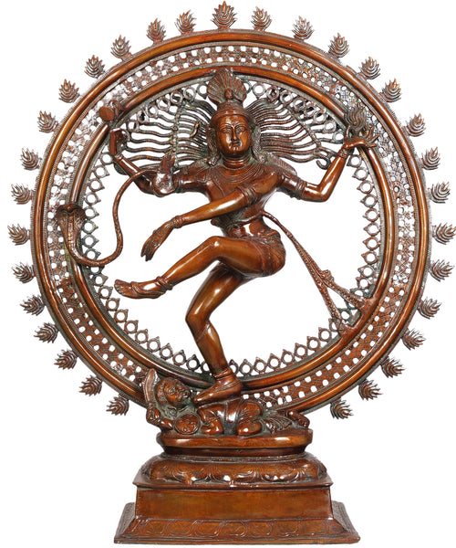 33" Large Nataraja Brass Statue Handmade Dancing Shiva Idol