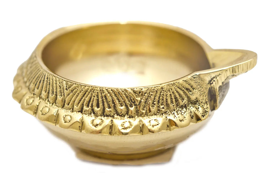2" Brass Puja Diya Handmade for Pooja