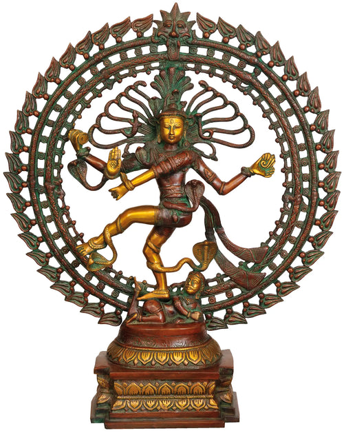 27" Handmade Nataraja Brass Statue for Home Pooja
