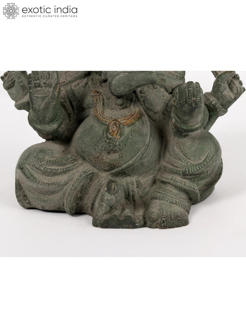 6" Turbaned Ganesha In Brass | Handmade | Made In India
