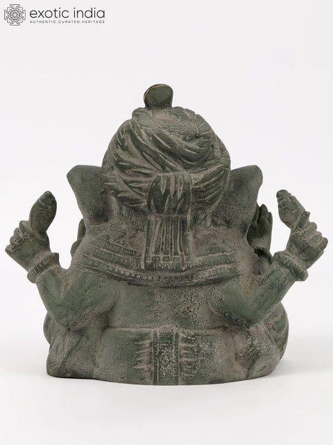 6" Turbaned Ganesha In Brass | Handmade | Made In India