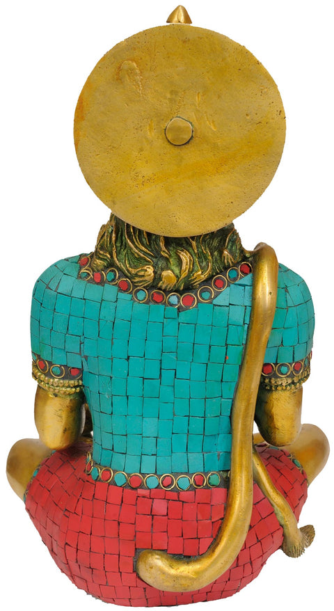 11" Lord Hanuman Brass Idol | Handmade Brass Statue | Made in India