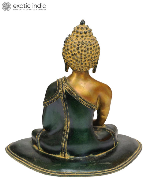 11" Lord Buddha with Dorje In Brass | Handmade | Made In India