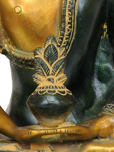 11" Lord Buddha with Dorje In Brass | Handmade | Made In India