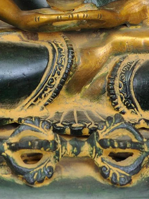 11" Lord Buddha with Dorje In Brass | Handmade | Made In India