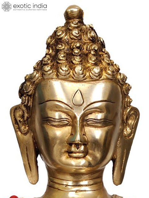 17" Tibetan Buddhist Deity- Lapis Buddha of Healing In Brass | Handmade | Made In India