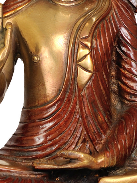 15" Buddha Under Serpent Muchalinda In Brass | Handmade | Made In India