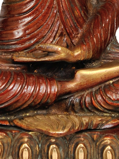 15" Buddha Under Serpent Muchalinda In Brass | Handmade | Made In India