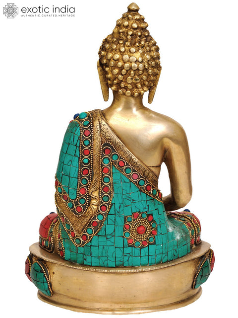 12" Buddha in The Dhyana Mudra In Brass | Handmade | Made In India