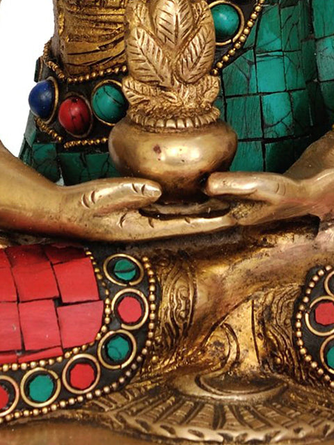 12" Buddha in The Dhyana Mudra In Brass | Handmade | Made In India