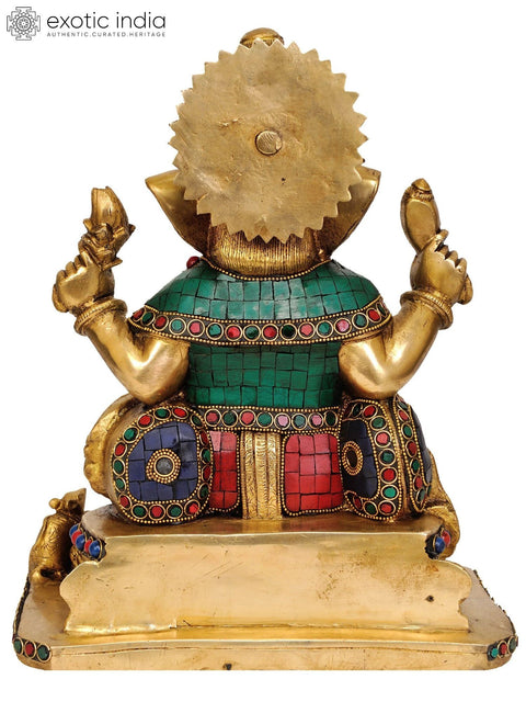 12" Bhagawan Ganesha Brass Statue | Handmade | Made in India