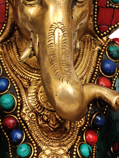 12" Bhagawan Ganesha Brass Statue | Handmade | Made in India