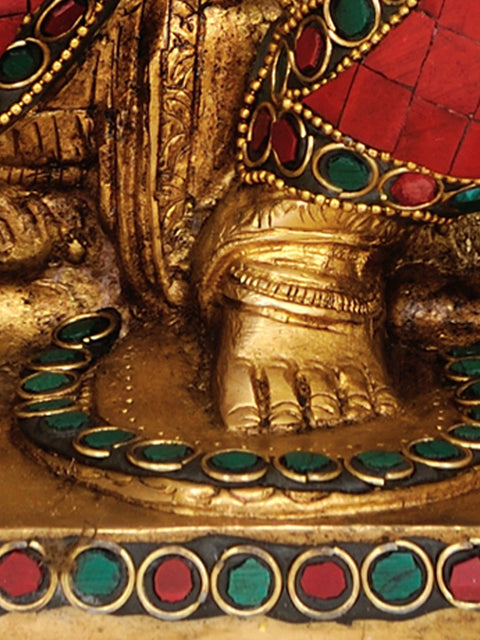 12" Bhagawan Ganesha Brass Statue | Handmade | Made in India