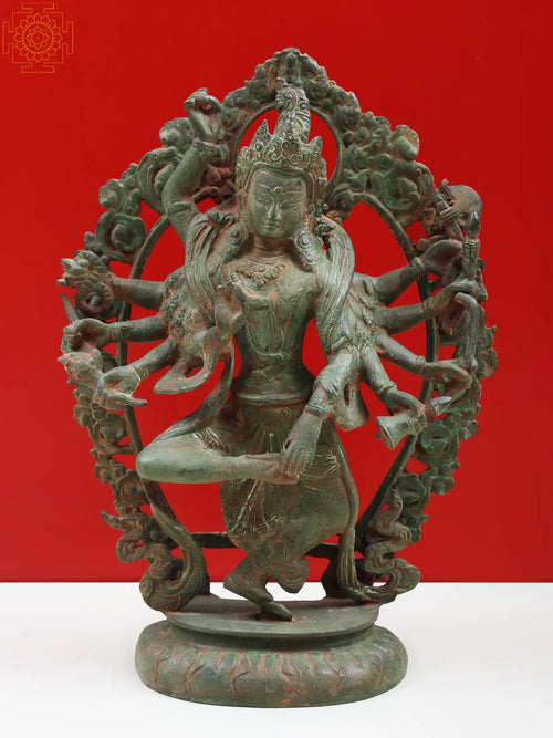 12" Dancing Shiva Brass Statue Handmade
