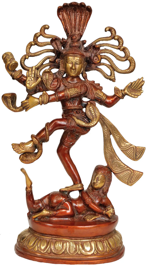 15" Nataraja Handmade Brass Statue for Home Decor