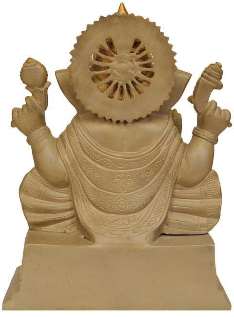 11" Bhagawan Ganesha Brass Sculpture | Handmade | Made in India