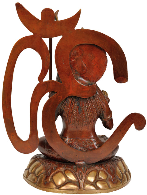 12" Bhagawan Shiva with Om In Brass | Handmade | Made In India
