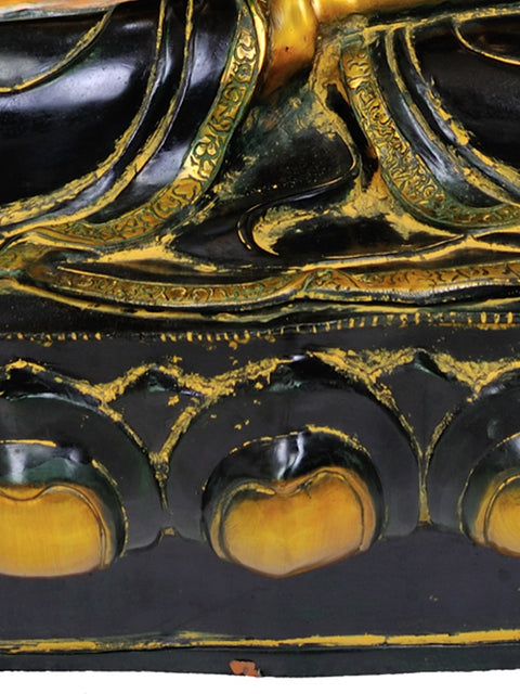 36" Large Size Blessing Buddha In Brass | Handmade | Made In India