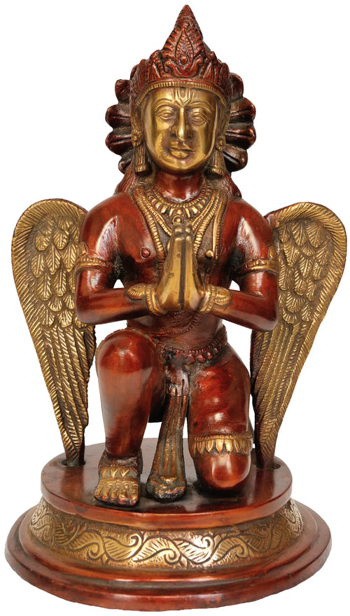 9" Garuda Brass Statue Handmade