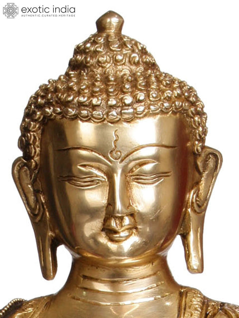 15" Medicine Buddha Brass Statue | Handmade Buddhist Deity Idols | Made in India