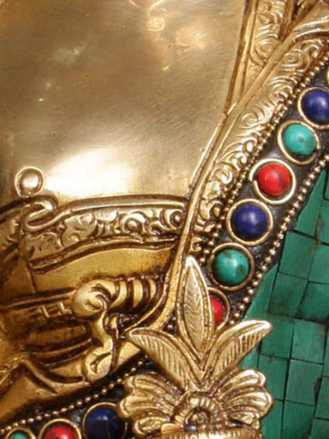 15" Medicine Buddha Brass Statue | Handmade Buddhist Deity Idols | Made in India