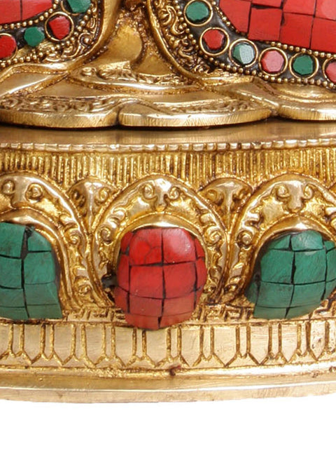 15" Medicine Buddha Brass Statue | Handmade Buddhist Deity Idols | Made in India