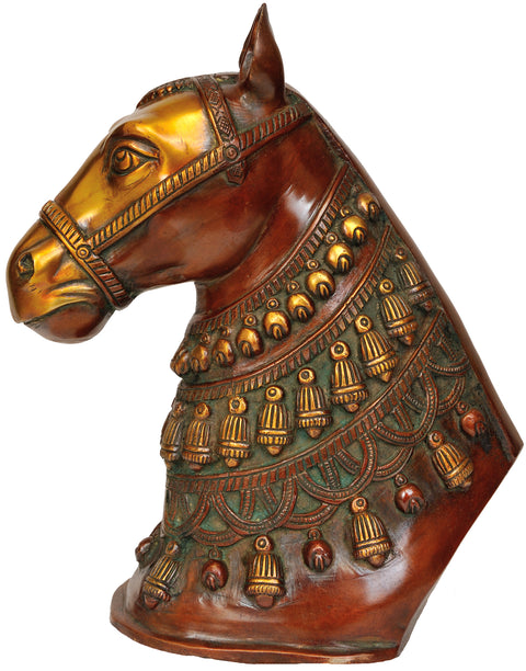 Brass Horse Head Figurines | Animal Sculptures