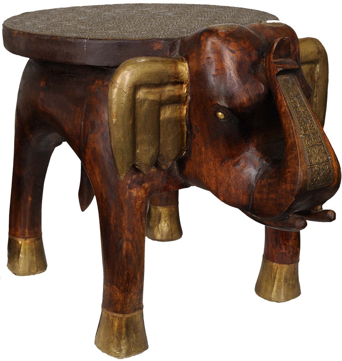 Designer Brass Elephant Table Statue