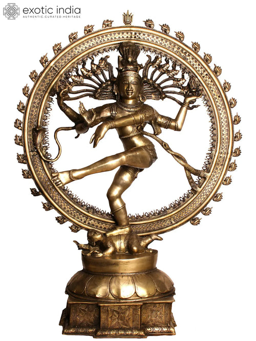 54" Large Nataraja Handmade Brass Sculpture