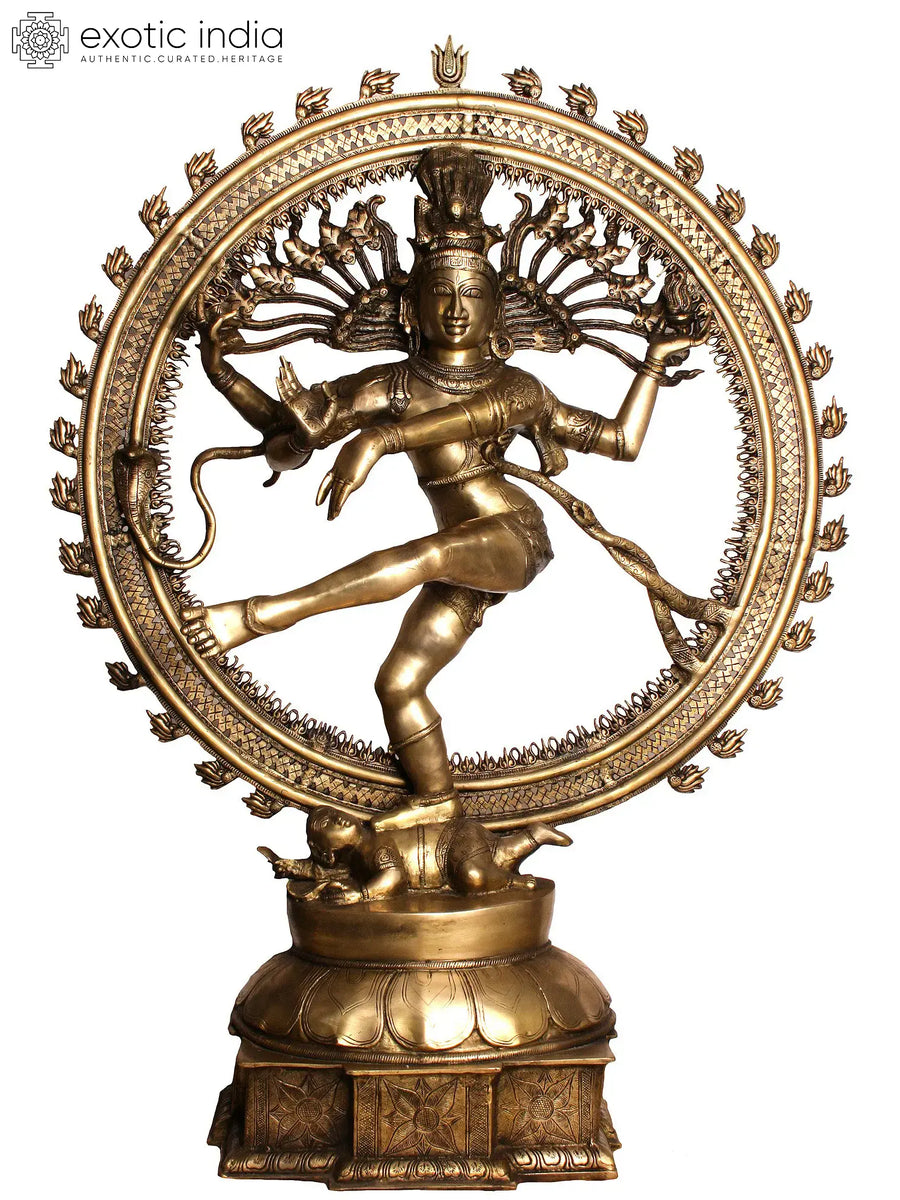 54" Large Nataraja Handmade Brass Sculpture