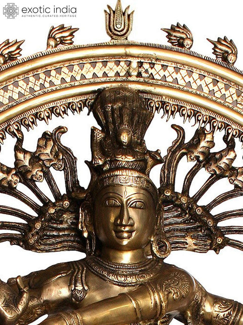 54" Large Size Nataraja Brass Sculpture | Handmade | Made in India