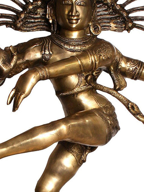 54" Large Size Nataraja Brass Sculpture | Handmade | Made in India