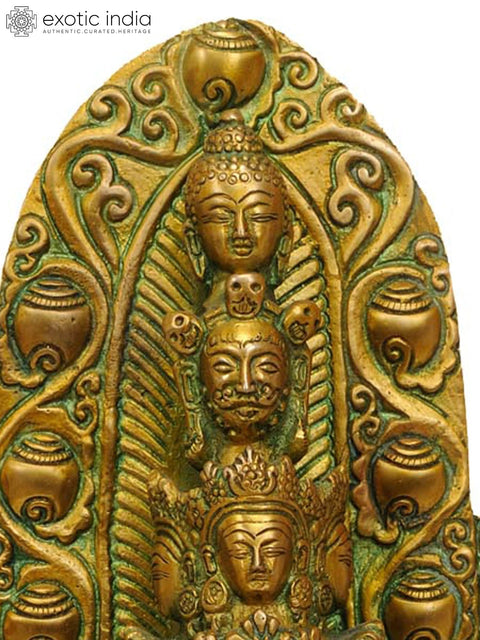15" Eleven Headed Thousand-Armed Avalokiteshvara Brass Sculpture | Handmade | Made in India