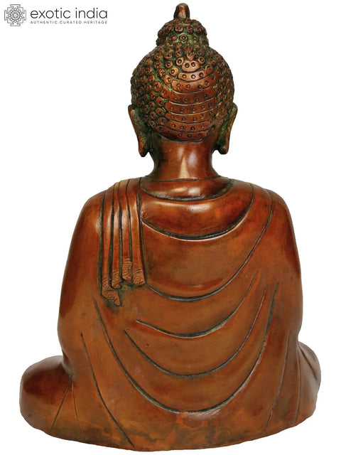 7" Brass Buddha Statue in Dhyana Mudra | Handmade Statue | Made in India