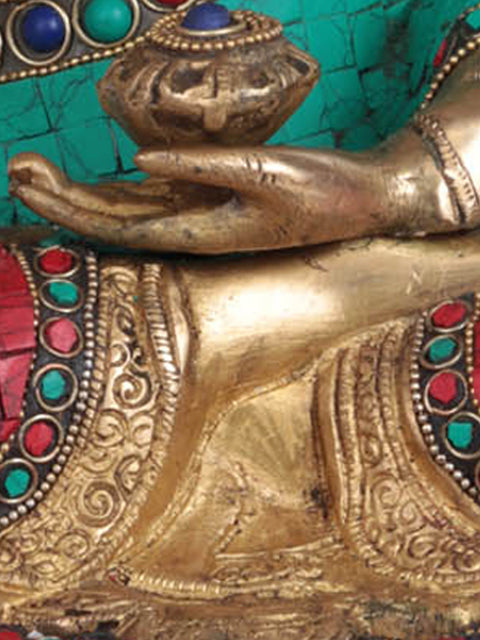 12" Preaching Buddha - Tibetan Buddhist In Brass | Handmade | Made In India