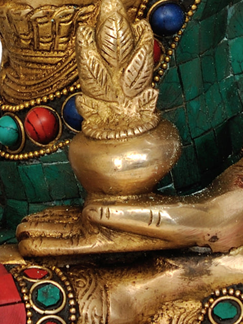 11" Lord Buddha in the Bhumisparsha Mudra In Brass | Handmade | Made In India