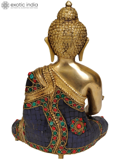 11" Tibetan Buddhist God Medicine Buddha Brass Statue | Handmade | Made in India