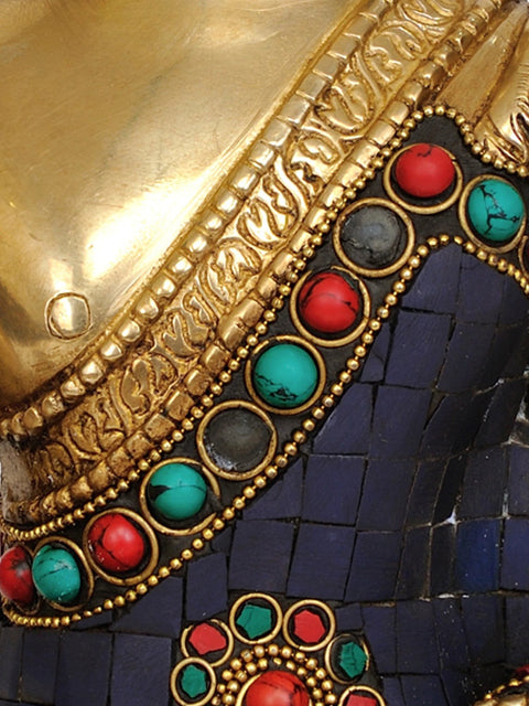 11" Tibetan Buddhist God Medicine Buddha Brass Statue | Handmade | Made in India