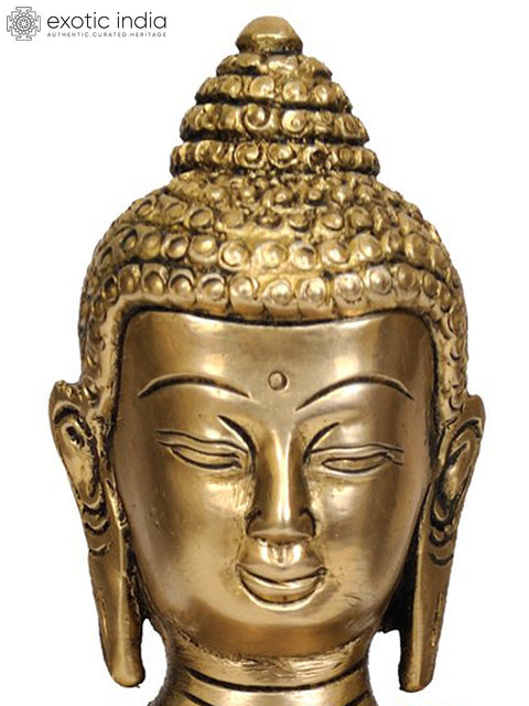 7" Lord Buddha in the Bhumisparsha Mudra In Brass | Handmade | Made In India