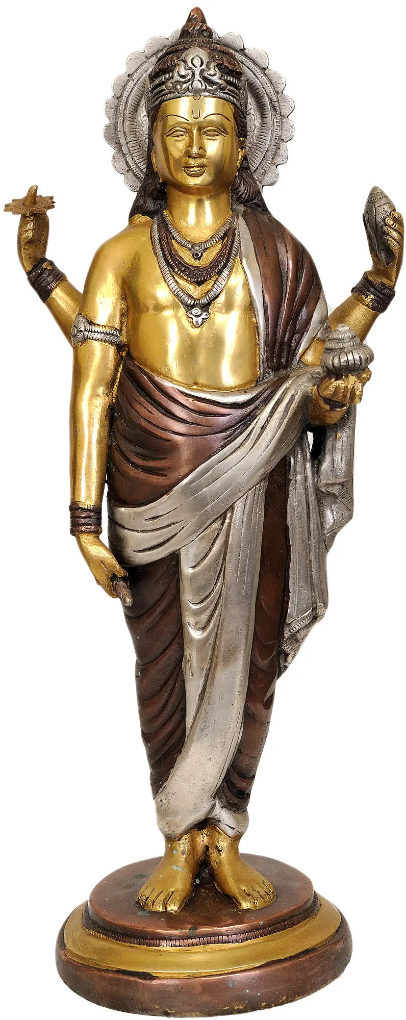 18" Dhanvantari - The Physician of Gods In Brass | Handmade | Made In India