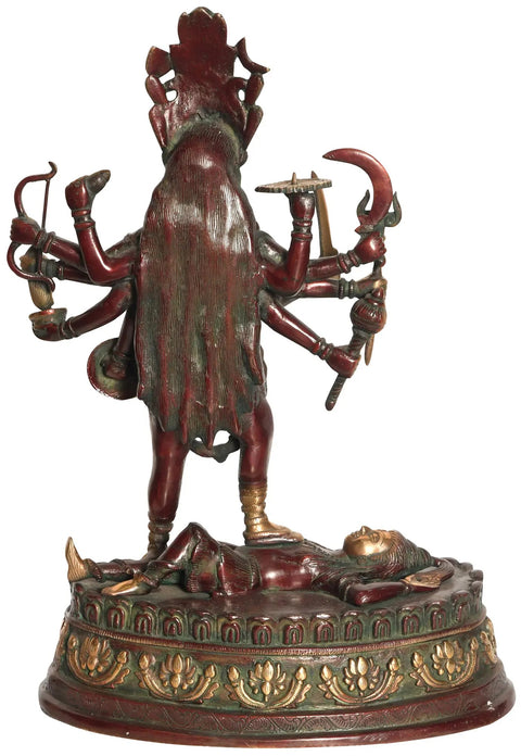 19" Mother Goddess Kali In Brass | Handmade | Made In India