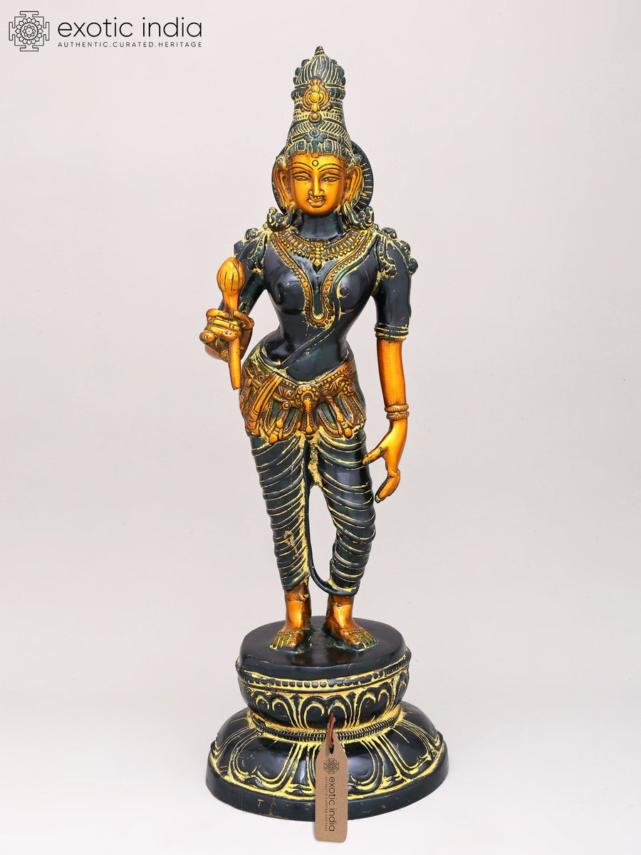 20" Goddess Parvati Brass Statue Handmade