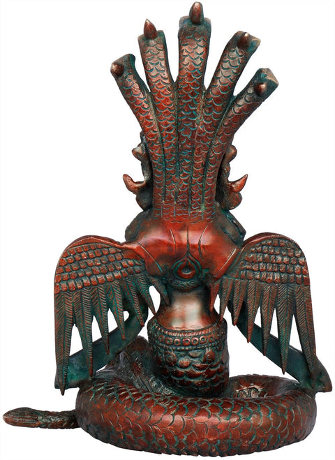 8" Naga Kanya Brass Sculpture | Handmade | Made in India