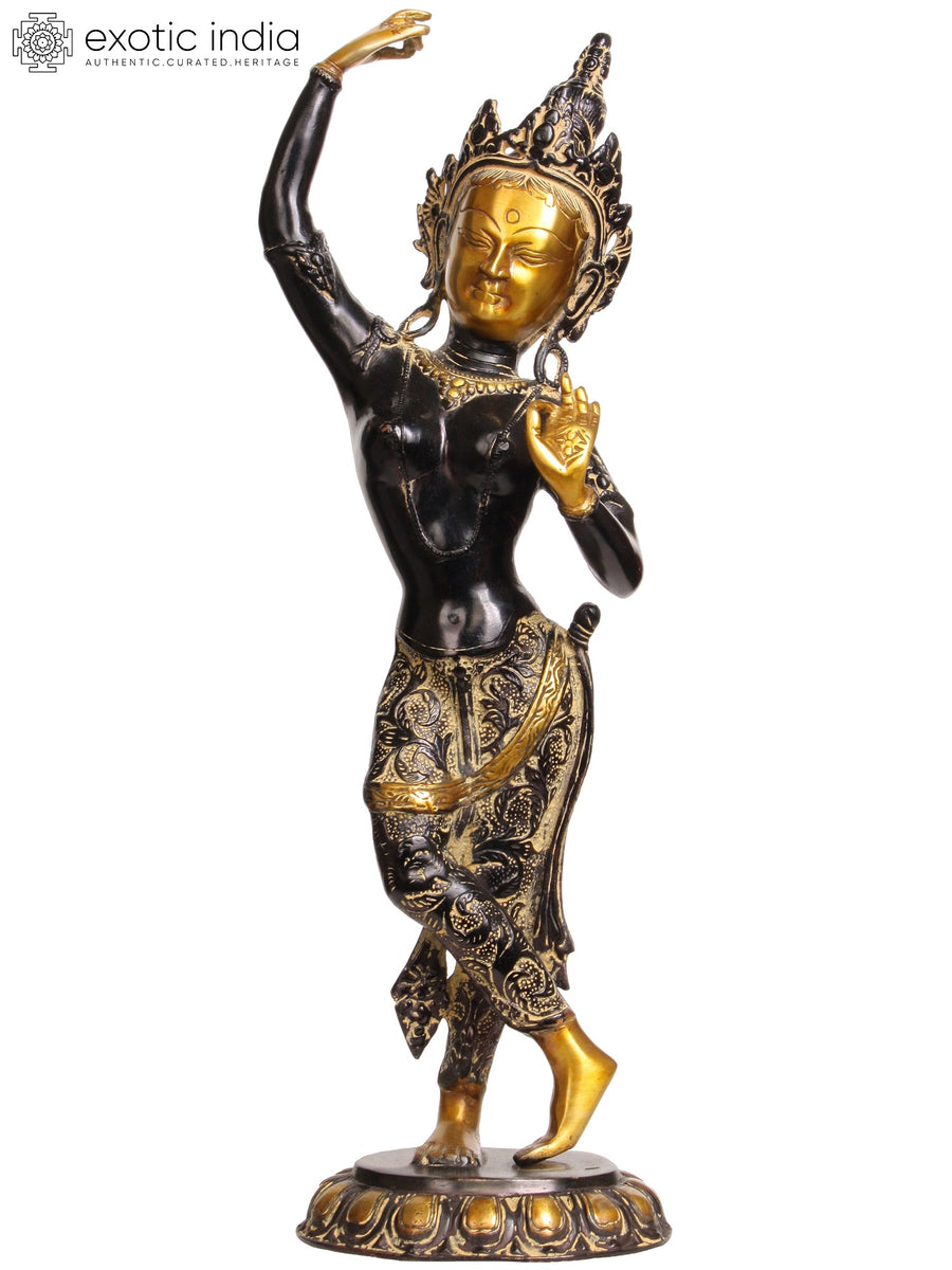 20" Tibetan Buddhist Maya Devi Brass Statue Handmade