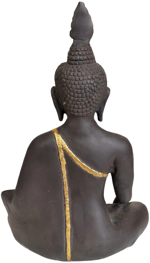 10" Lord Buddha in the Bhumisparsha Mudra In Brass | Handmade | Made In India